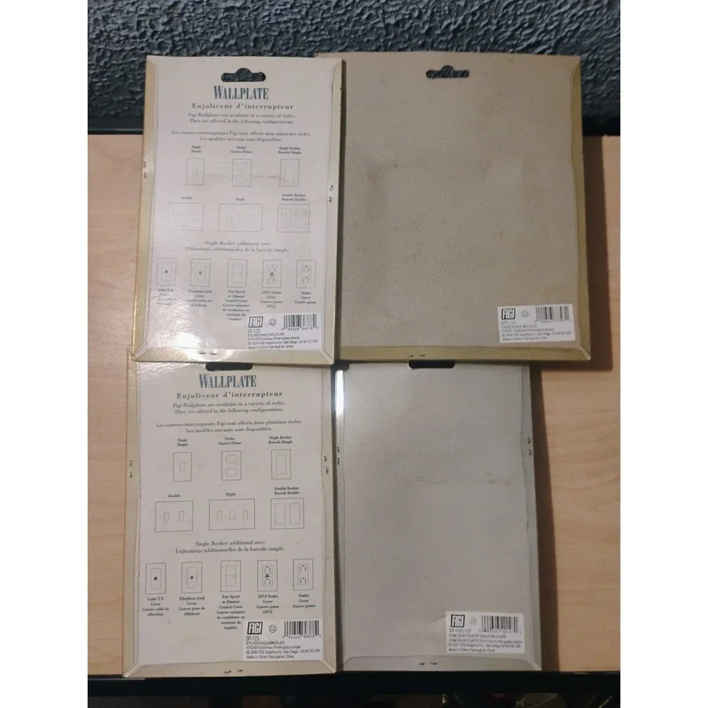 Figi New In Package Lot Of Vintage 2000/2001 Wall Switch Coverings Wallplate Y2k